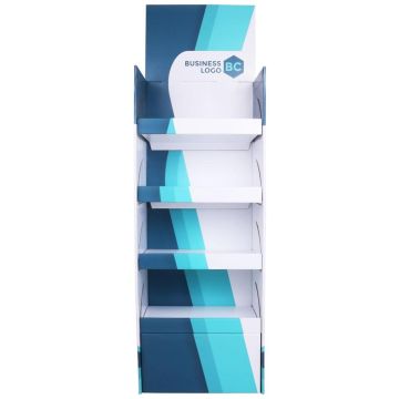 Quick Assembly Premium Cardboard Floor Display with Base