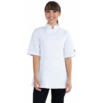 PROCHEF Womens Traditional Chef Short Sleeve Jacket White