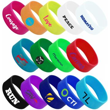 Extra Wide Silicon Wrist-Band