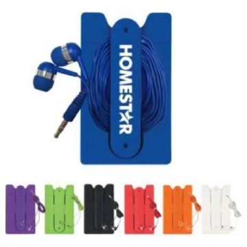 Phone Wallet With Earbuds
