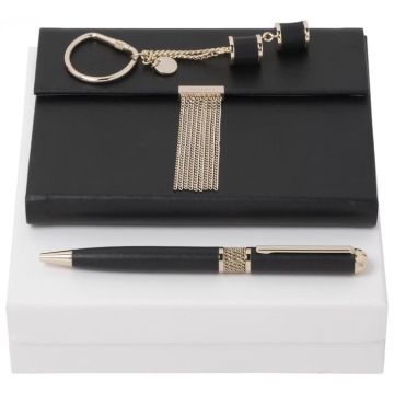 Set Nina Ricci Noir (Classic ballpoint Pen, Note Pad A6 & Key Ring)