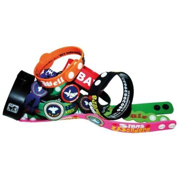 Press Stud Silicon Wristband (Indent Only)