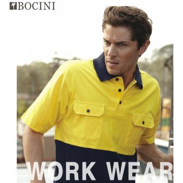 Unisex Adults Hi-Vis Cotton Jersey Polo S/S