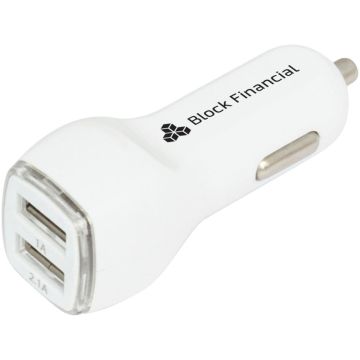 Dual USB Car Charger Light Up