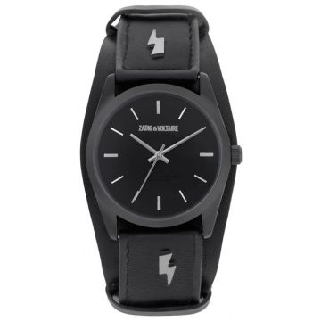 Watch Fusion Black Leather-m-w-f602