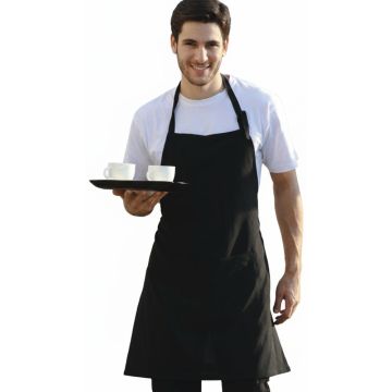 Polyester Drill Full Bib Apron - With Pocket