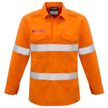Mens FR Closed Front Hooped Taped Shirt