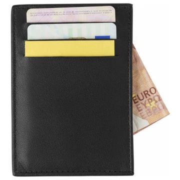 Split leather credit card wallet Logan