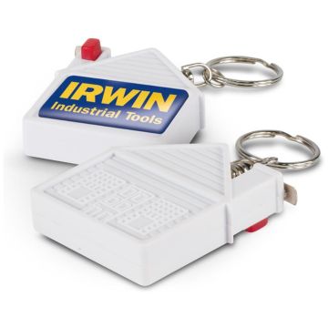 House Tape Measure Key Ring