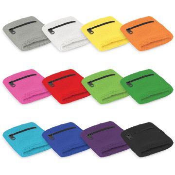 Wrist Sweat Band with Pocket