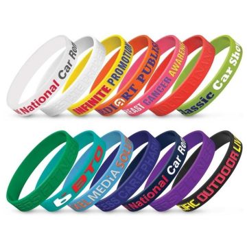 Silicone Wrist Band - Embossed