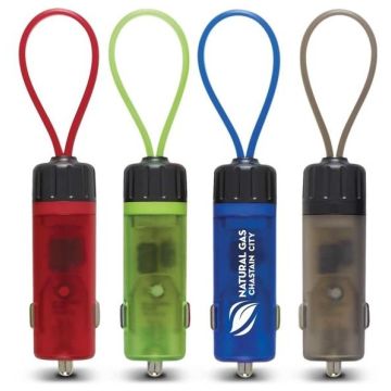 Luminous USB Car Charger Key Strap