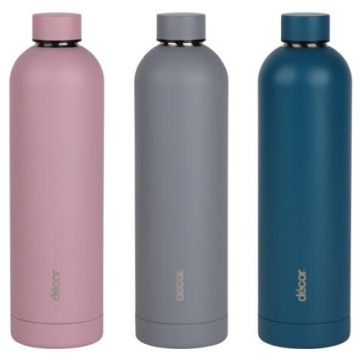 Screw Top Double Wall Stainless Steel Bottle 1L