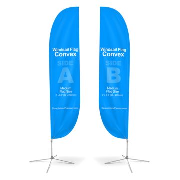 Medium(70.4*300cm) Convex Feather Banners 13ft