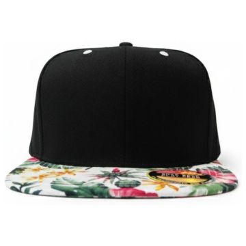 Flexfit Floral Peak Black Cap