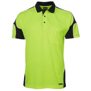 Hi Vis Short Sleeve Polo Arm Panel