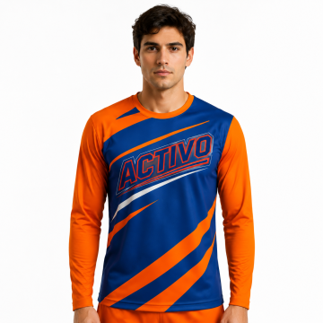 100% Poly Milk Silk Sublimated Sports Long Sleeves Shirt