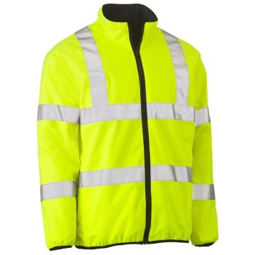 Taped Hi Vis Reversible Puffer Jacket - Yellow