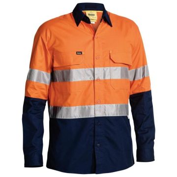 X Airflow Taped Hi Vis Ripstop Shirt - Orange/Navy
