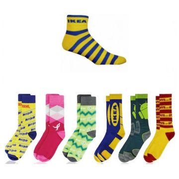 Custom branded platinum Crew Socks