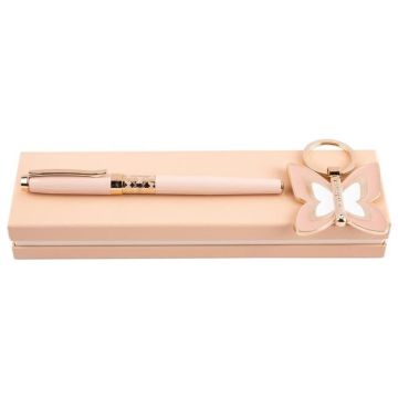 Set Cacharel Pink (rollerball Pen & Key Ring)