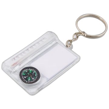 Thermometer Compass Keyring