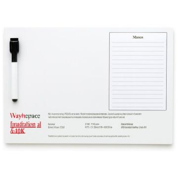 A4 Magnetic Whiteboard W/ Notepad