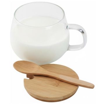 Pyrex Glass Cup With Spoon