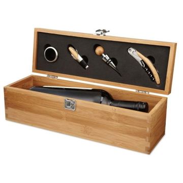 Wine Set In Bamboo Gift Box