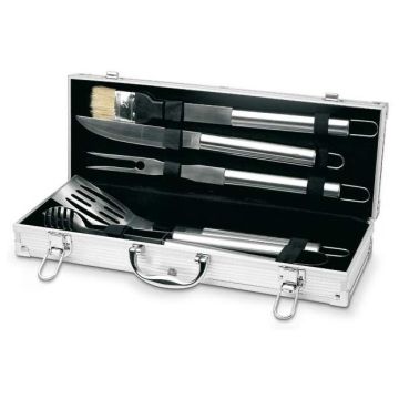 5 Bbq Tools In Aluminium Case