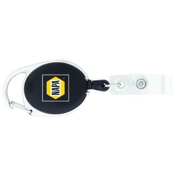 Retractable Badge Holder W/ Carabiner Clip