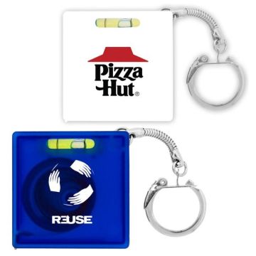 Tape Measure with Level Key Chain