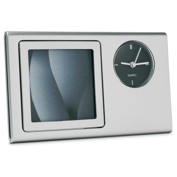Desk Clock W/Photo Frame