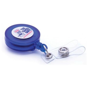 Two-Tone Round Plastic Retractable Badge Holder