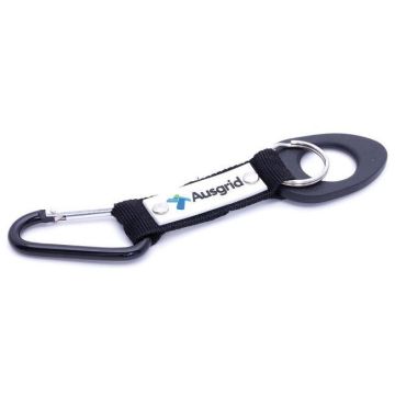 Carabiner Clip With Rubber Bottle Holder