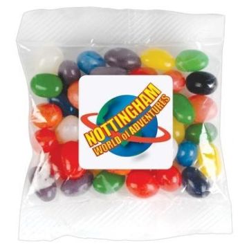 Assorted Colour Jelly Beans In 60 Gram Cello Bag