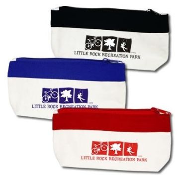 Cotton / Canvas Organiser / Pencil Case With Zipper