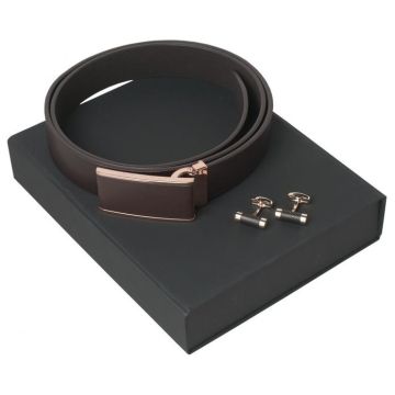 Set Seal Brown (cufflinks & Belt)