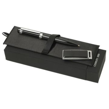 Set Cerruti 1881 Black (ballpoint Pen & Usb Stick)