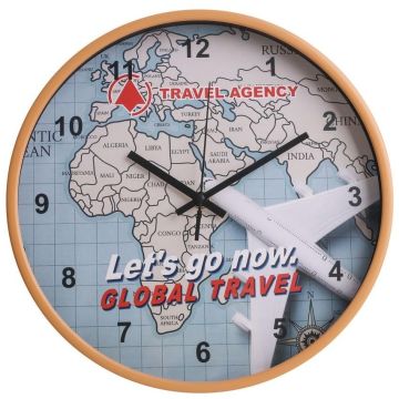 Wood Grain Round Wall Clock