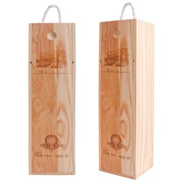 Single Bottle Wooden Wine Box