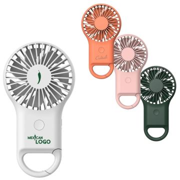 Carabiner Mini Fan with LED Light