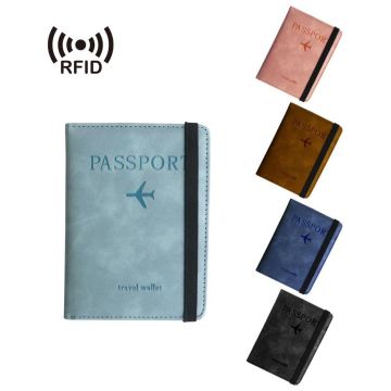 RFID Multifunctional PU Leather Passport Holder