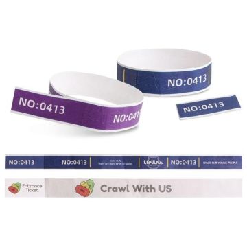 Tabbed Disposable Tyvek Wristband
