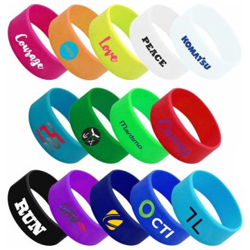 Extra Wide Silicon Wrist-Band