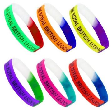 Silicone Wrist-Band With Tri Colour