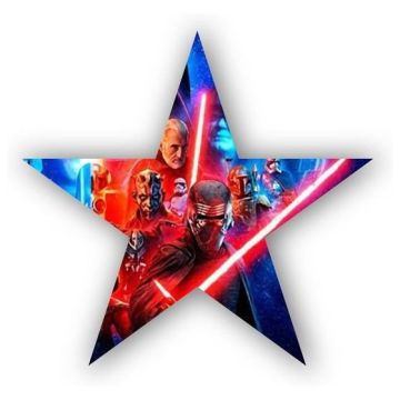 Star Laminated Plastic Lapel Pin