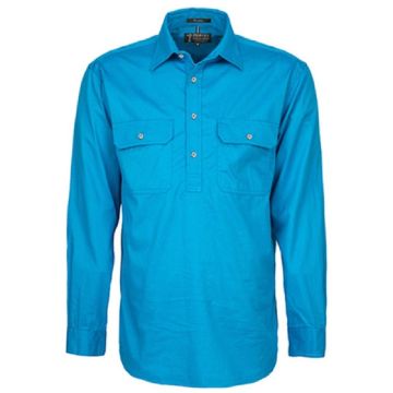 Mens Pilbara Closed Front L/S Shirt