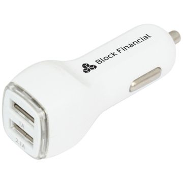 Dual USB Car Charger Light Up