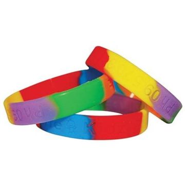 Sectional Colour Debossed Wristbands